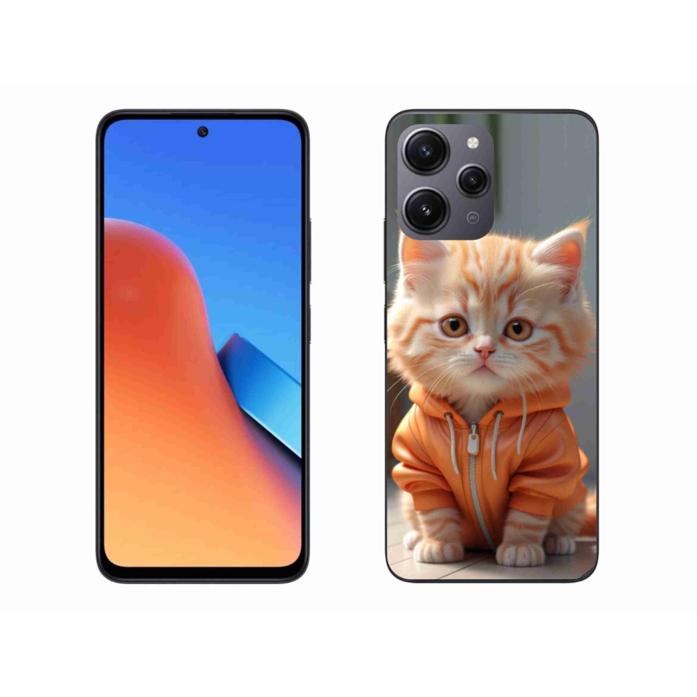 Gélový kryt mmCase na Xiaomi Redmi 12 - mačiatko v mikine