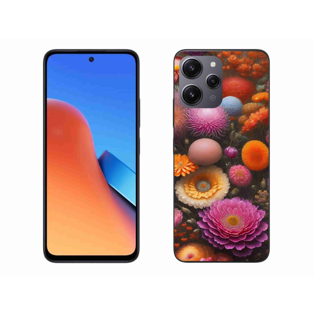 Gélový kryt mmCase na Xiaomi Redmi 12 - kvetinová kompozícia