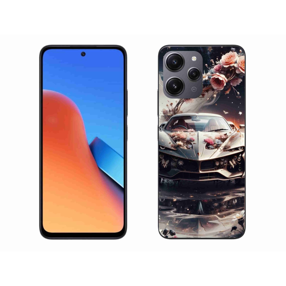 Gélový kryt mmCase na Xiaomi Redmi 12 - kvetinový športový automobil