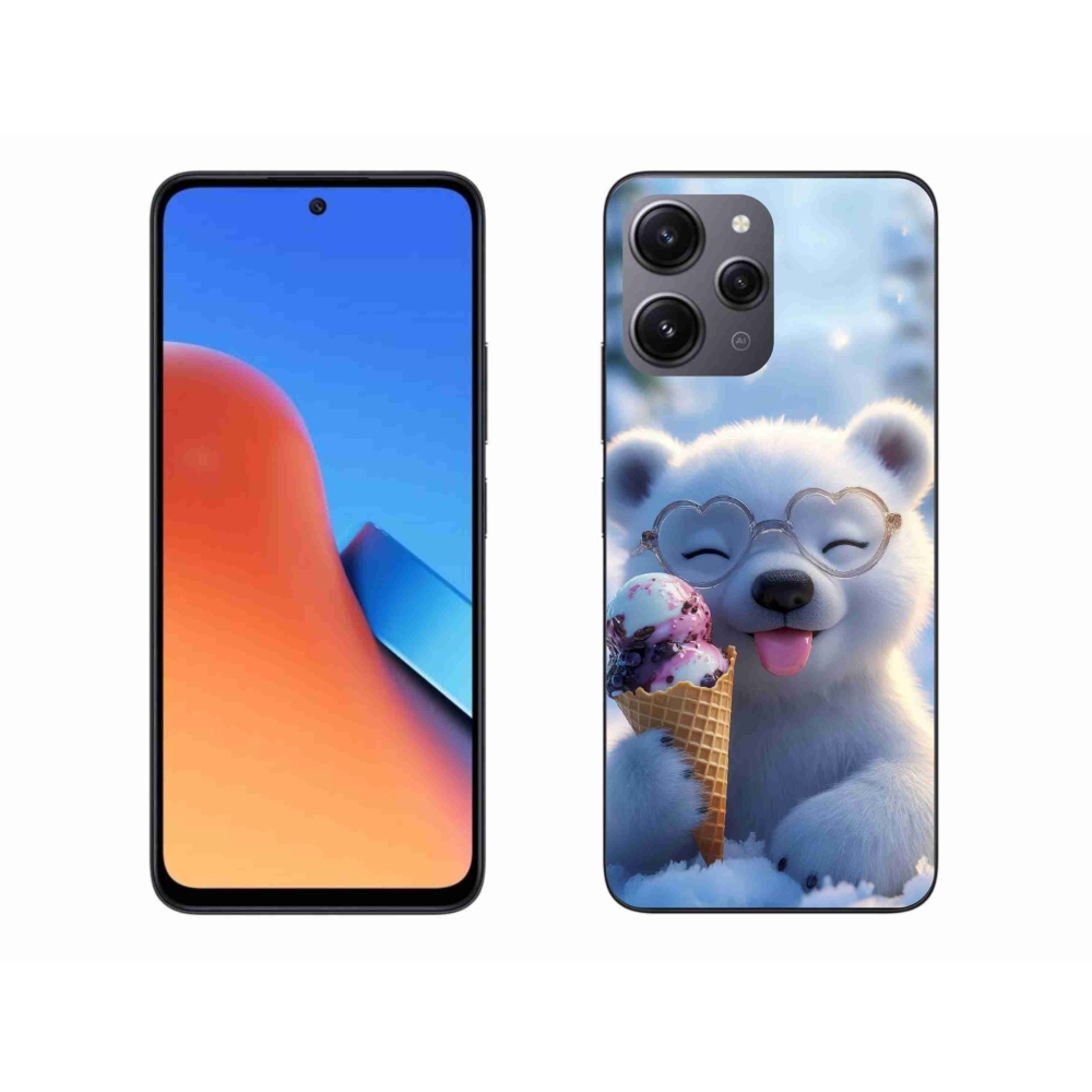 Gélový kryt mmCase na Xiaomi Redmi 12 - medvedík so zmrzlinou