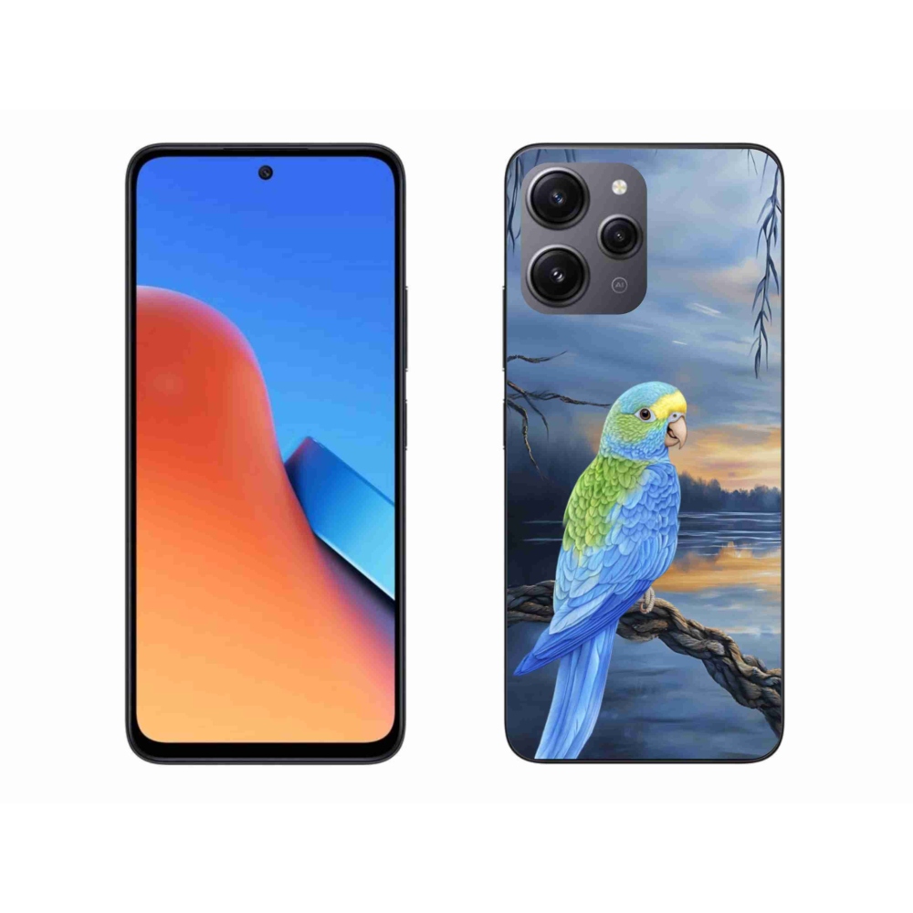 Gélový kryt mmCase na Xiaomi Redmi 12 - modrý papagáj
