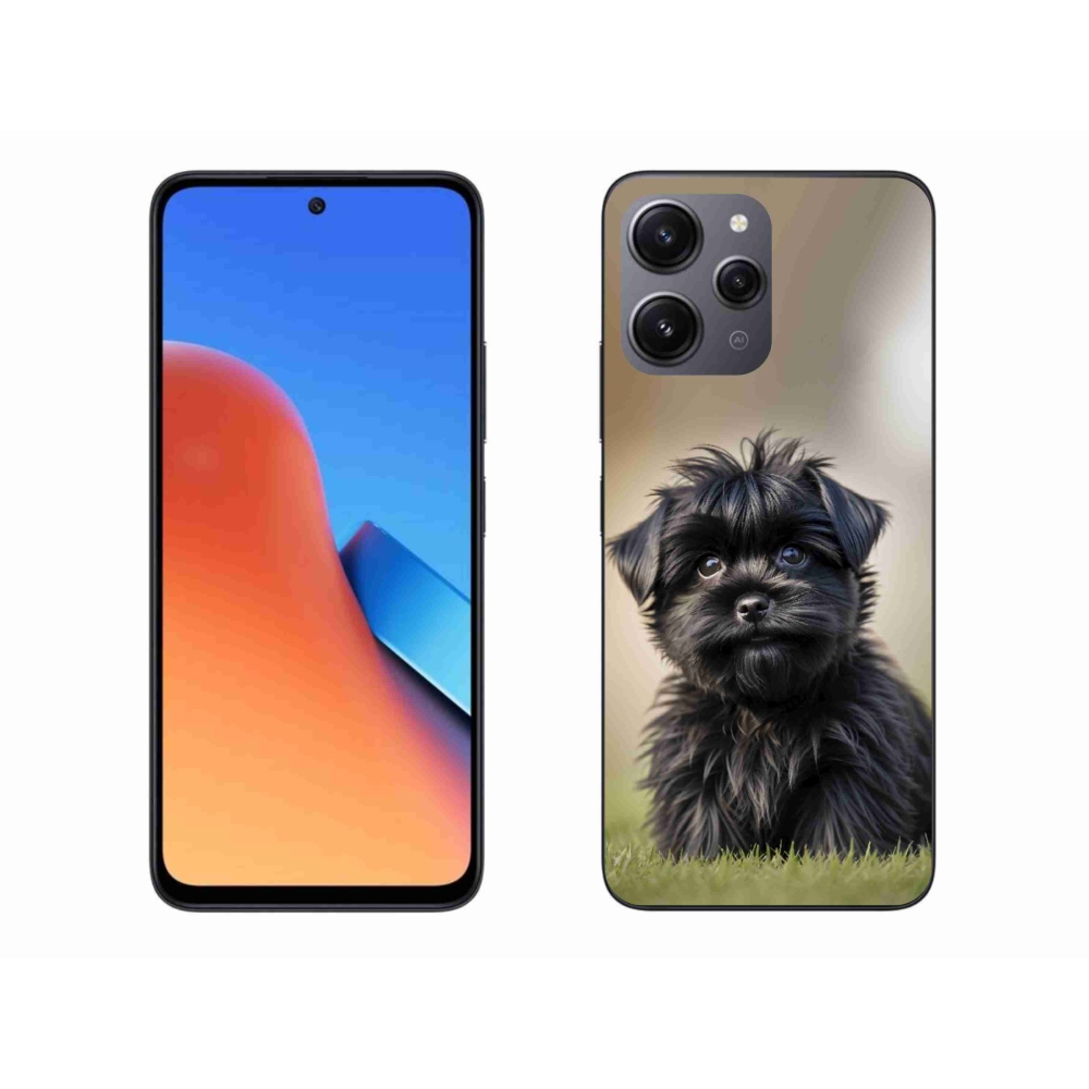 Gélový kryt mmCase na Xiaomi Redmi 12 - roztomilý čierny psík