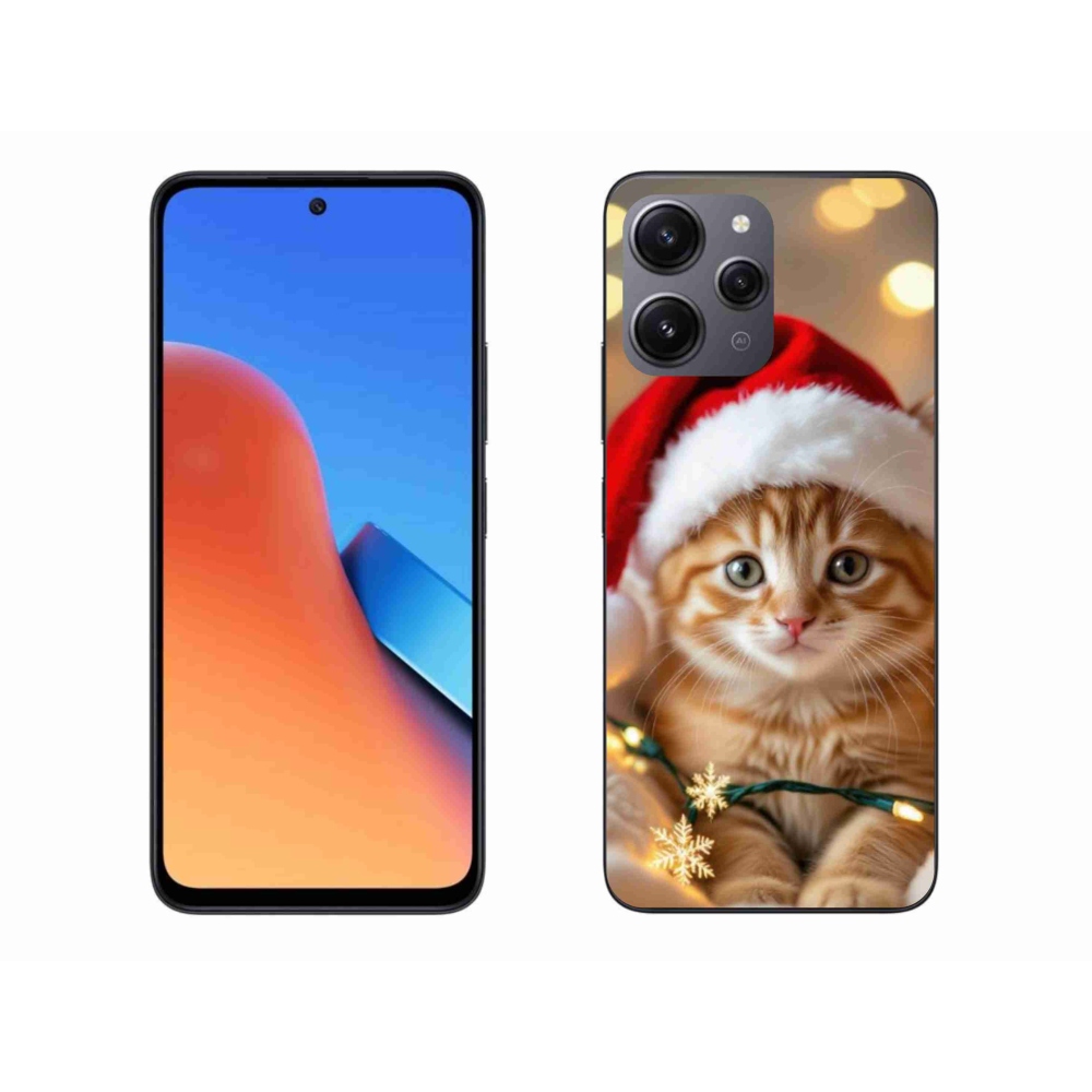 Gélový kryt mmCase na Xiaomi Redmi 12 - vianočné mačiatko