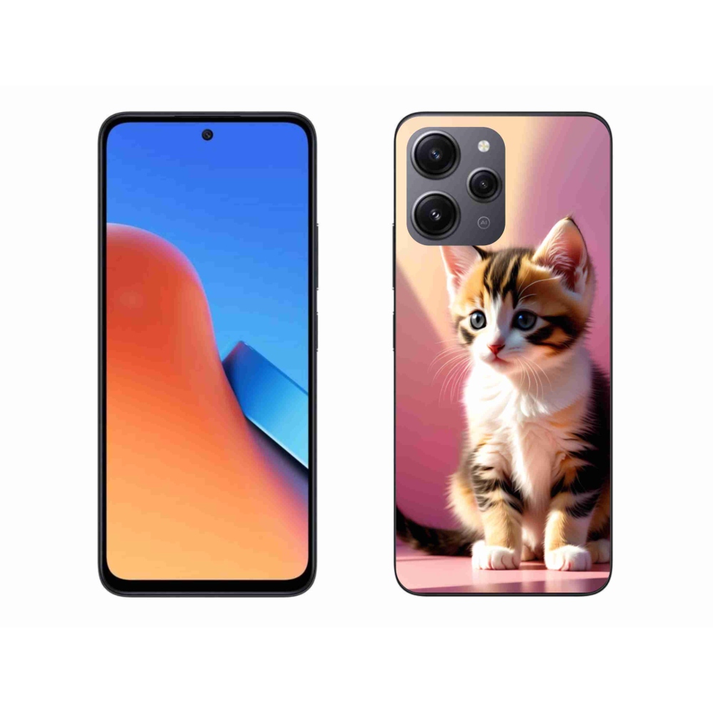 Gélový kryt mmCase na Xiaomi Redmi 12 - zvedavé mačiatko 2