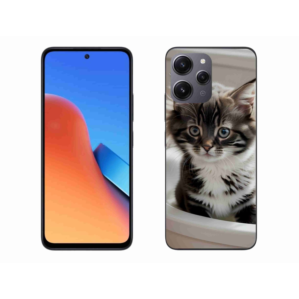 Gélový kryt mmCase na Xiaomi Redmi 12 - zvedavé mačiatko