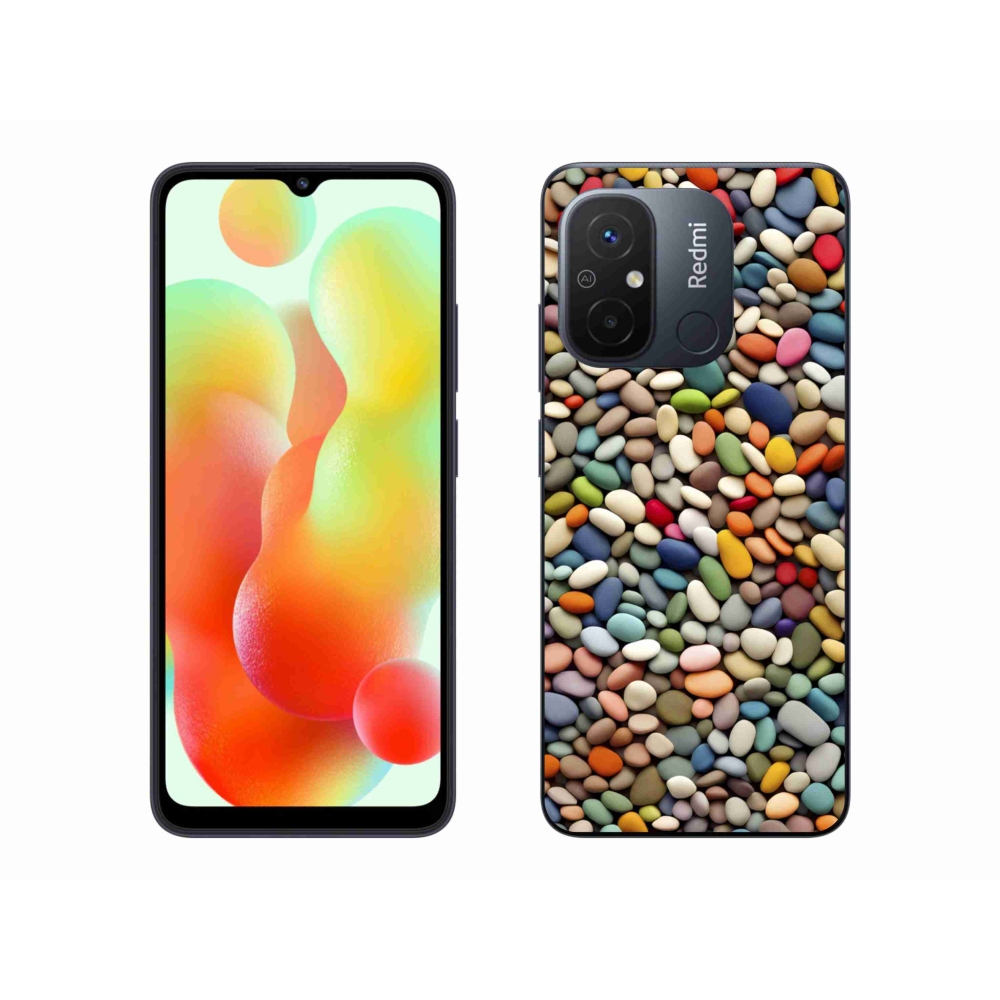Gélový kryt mmCase na Xiaomi Redmi 12C - farebné kamienky 2