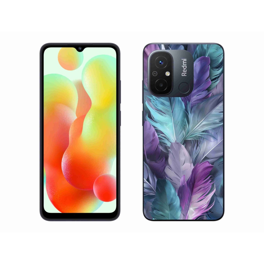 Gélový kryt mmCase na Xiaomi Redmi 12C - farebné perie 2