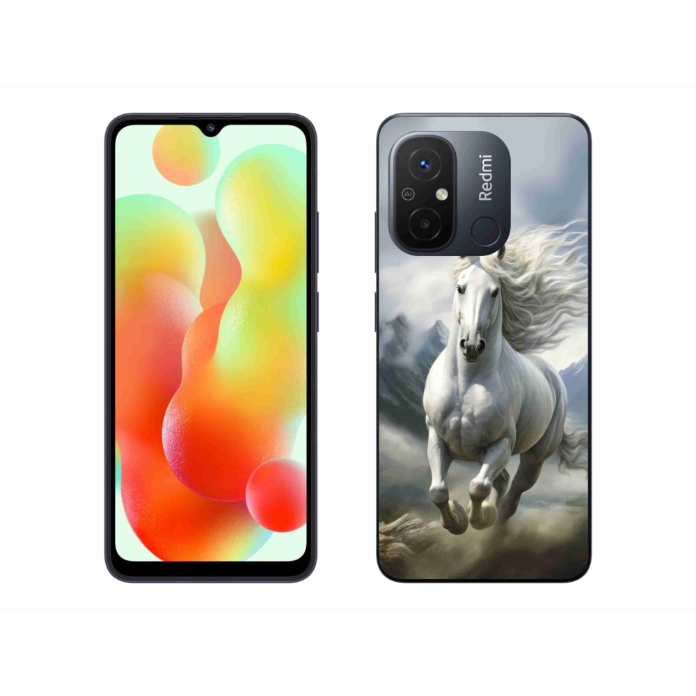 Gélový kryt mmCase na Xiaomi Redmi 12C - bežiaci biely kôň 3