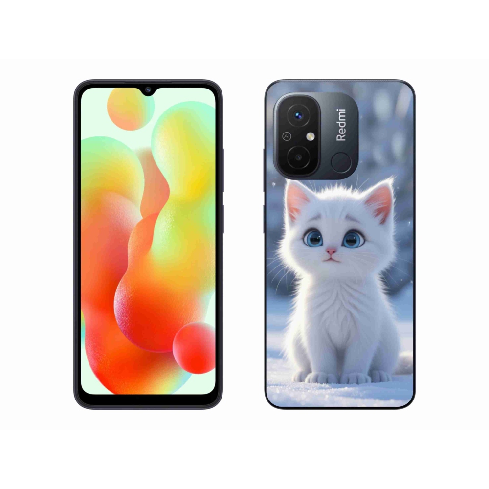 Gélový kryt mmCase na Xiaomi Redmi 12C - biele mačiatko 3