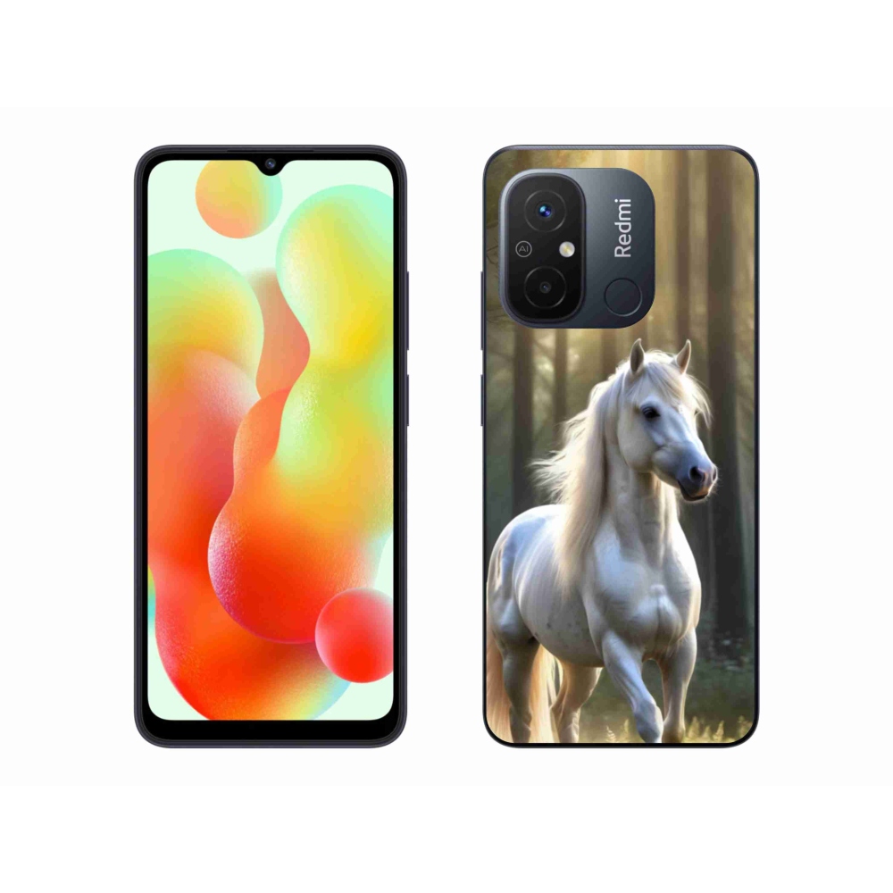 Gélový kryt mmCase na Xiaomi Redmi 12C - biely kôň 3