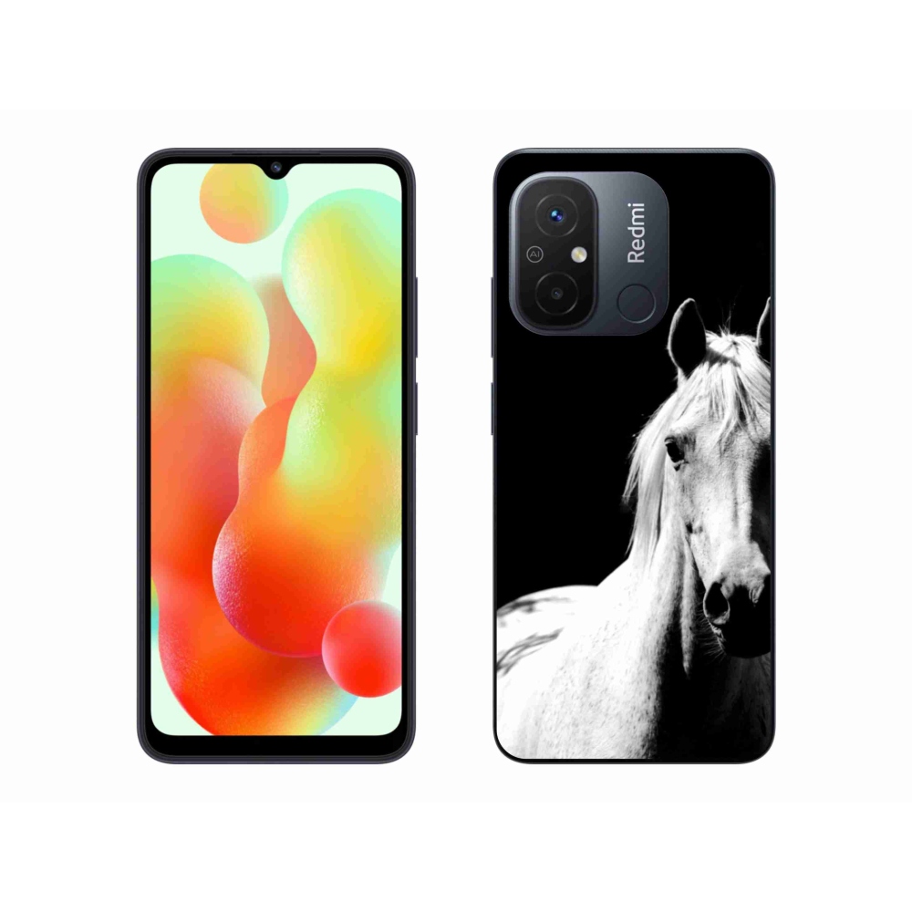 Gélový kryt mmCase na Xiaomi Redmi 12C - biely kôň 5
