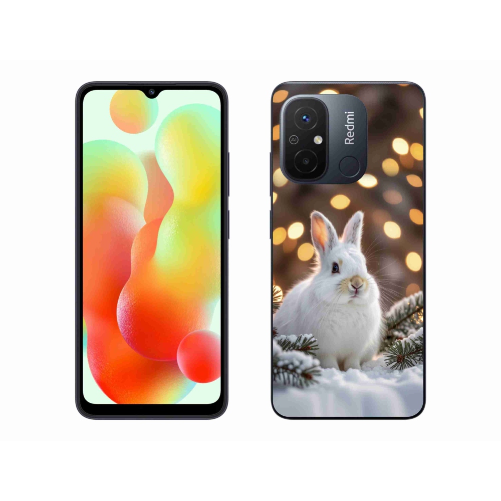 Gélový kryt mmCase na Xiaomi Redmi 12C - biely zajac