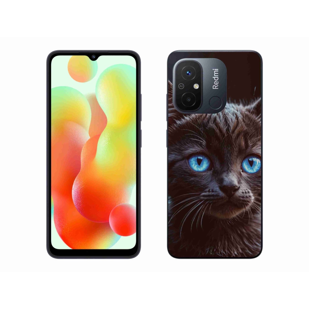 Gélový kryt mmCase na Xiaomi Redmi 12C - čierne mačiatko 2