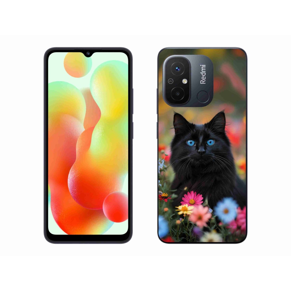 Gélový kryt mmCase na Xiaomi Redmi 12C - čierne mačiatko 4