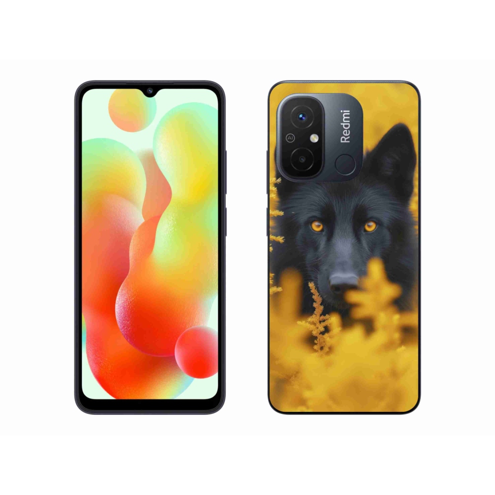 Gélový kryt mmCase na Xiaomi Redmi 12C - čierny vlk 2