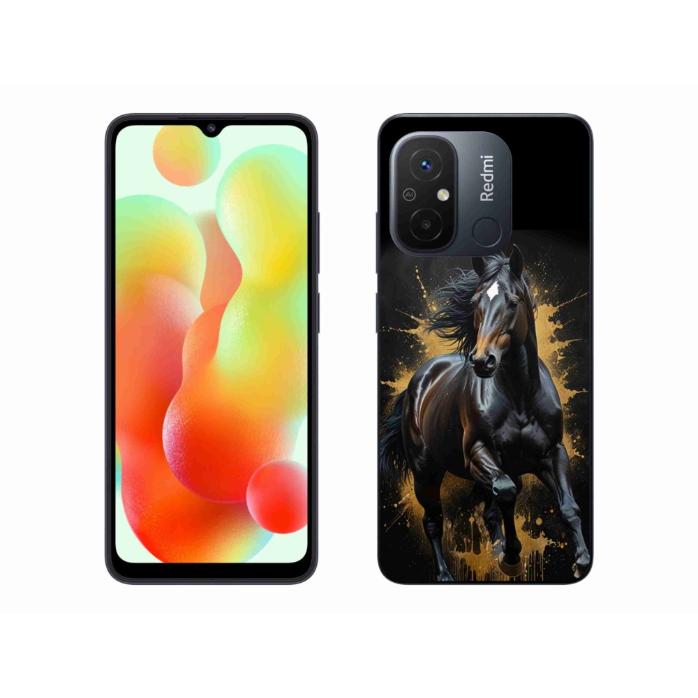Gélový kryt mmCase na Xiaomi Redmi 12C - elegantný čierny žrebec