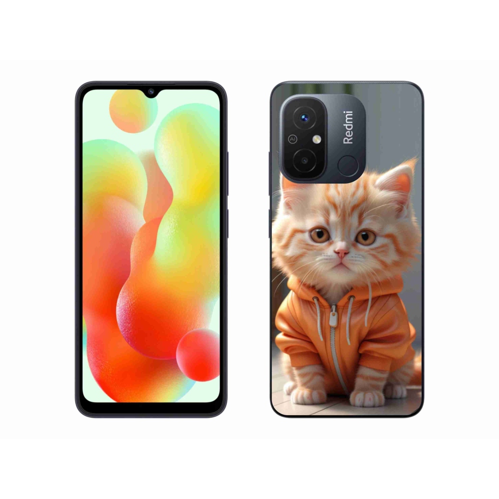 Gélový kryt mmCase na Xiaomi Redmi 12C - mačiatko v mikine