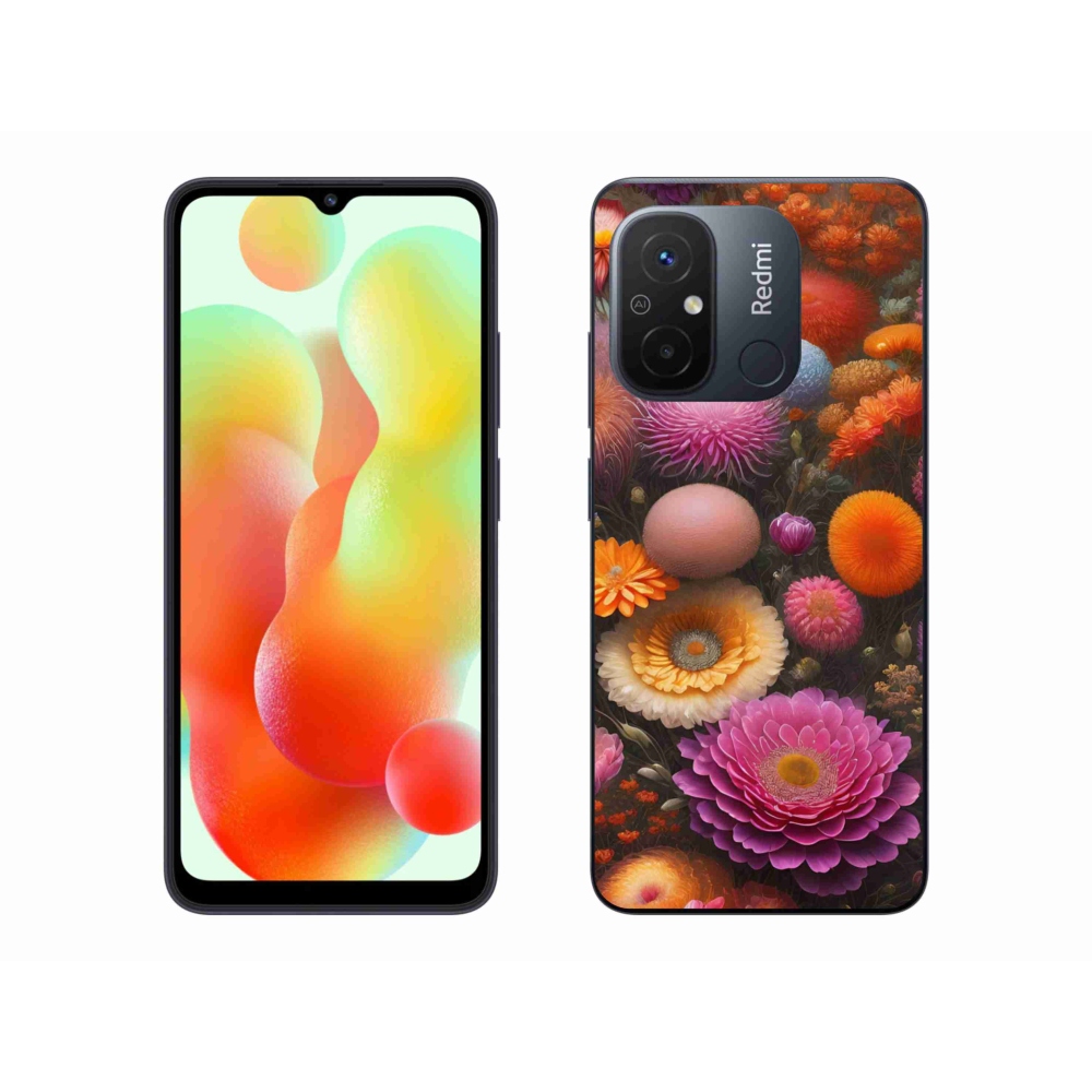 Gélový kryt mmCase na Xiaomi Redmi 12C - kvetinová kompozícia