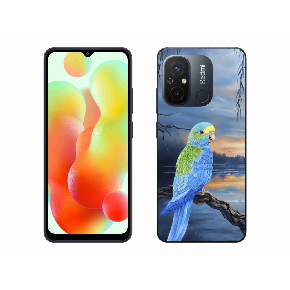 Gélový kryt mmCase na Xiaomi Redmi 12C - modrý papagáj