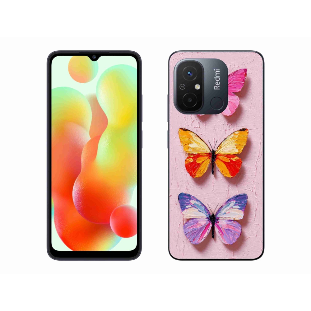 Gélový kryt mmCase na Xiaomi Redmi 12C - motýlia trojica