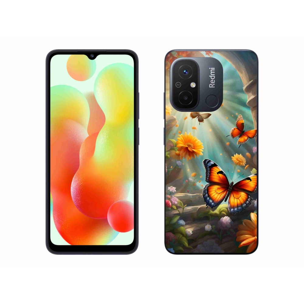 Gélový kryt mmCase na Xiaomi Redmi 12C - motýlia záhrada 2