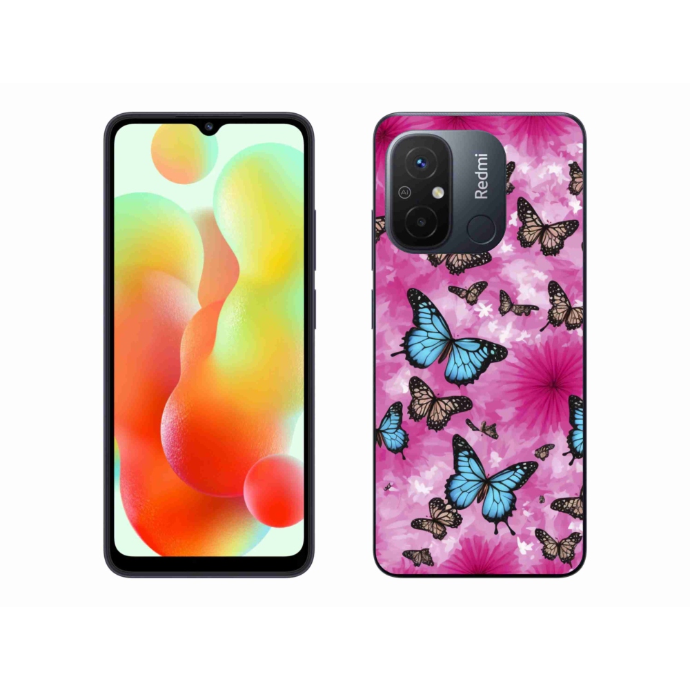 Gélový kryt mmCase na Xiaomi Redmi 12C - motýlia záhrada