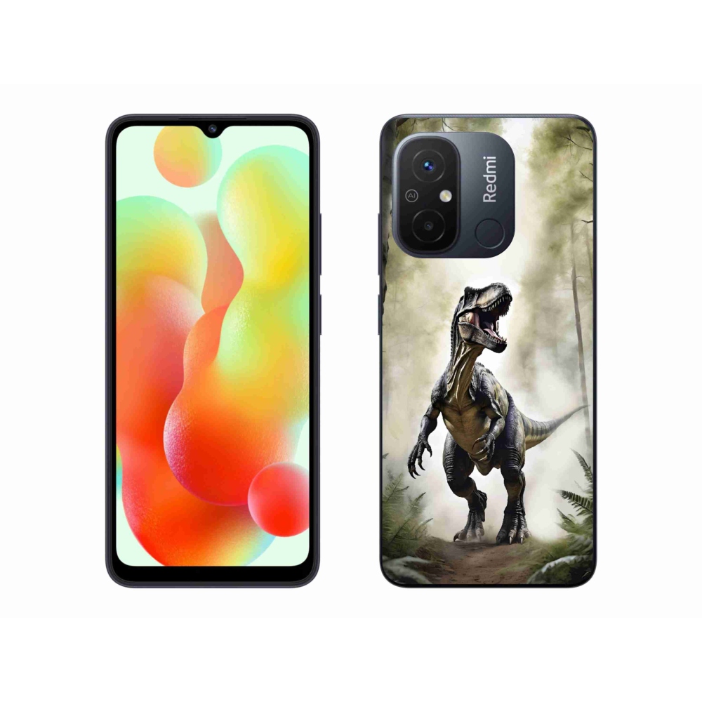 Gélový kryt mmCase na Xiaomi Redmi 12C - naštvaný T-Rex