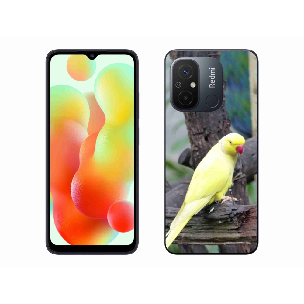 Gélový kryt mmCase na Xiaomi Redmi 12C - papagáj alexander žltý