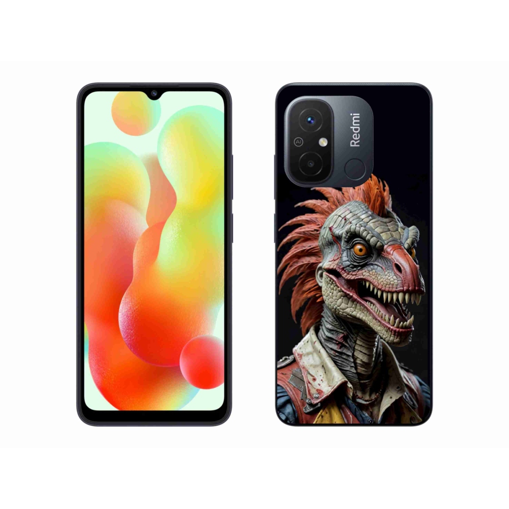 Gélový kryt mmCase na Xiaomi Redmi 12C - punk dinosaurus