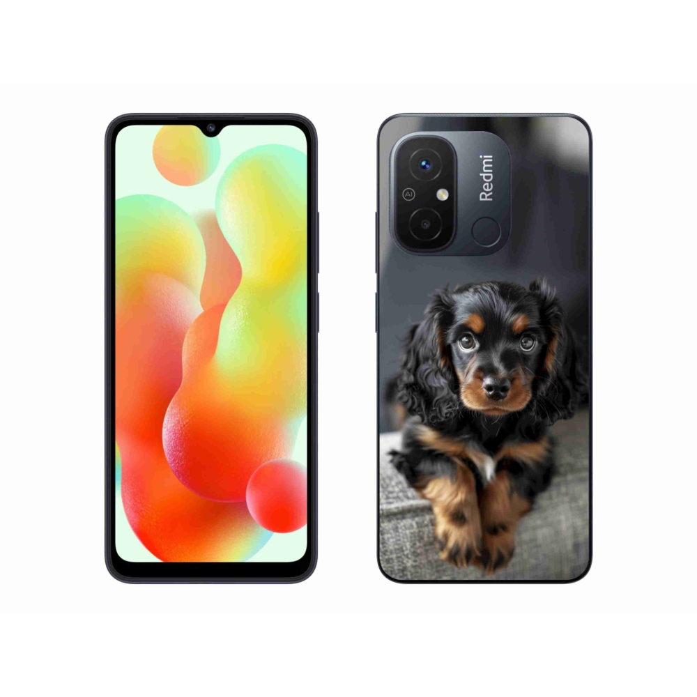 Gélový kryt mmCase na Xiaomi Redmi 12C - roztomilý dlhosrstý jazvečík