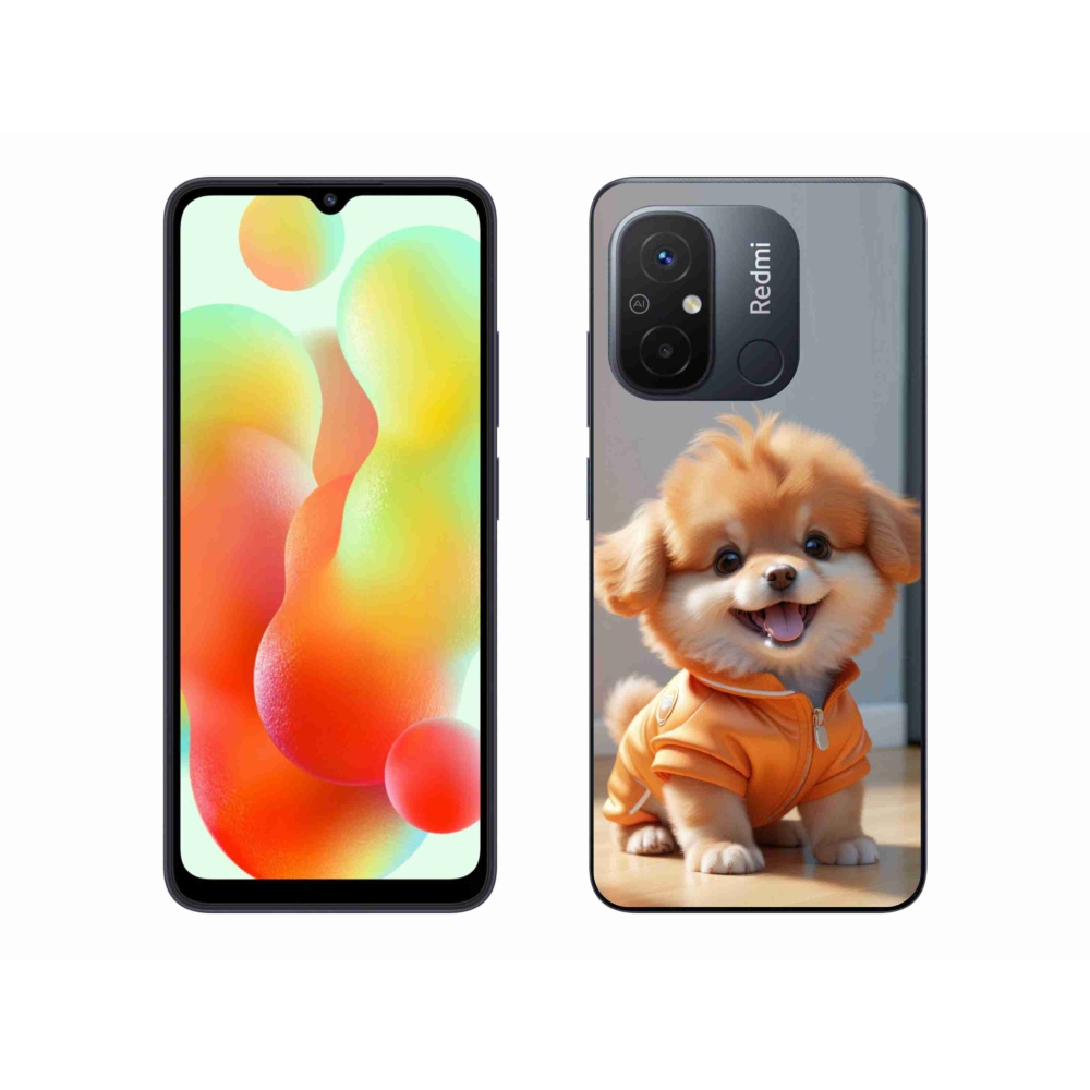 Gélový kryt mmCase na Xiaomi Redmi 12C - roztomilý pomeranian v mikine