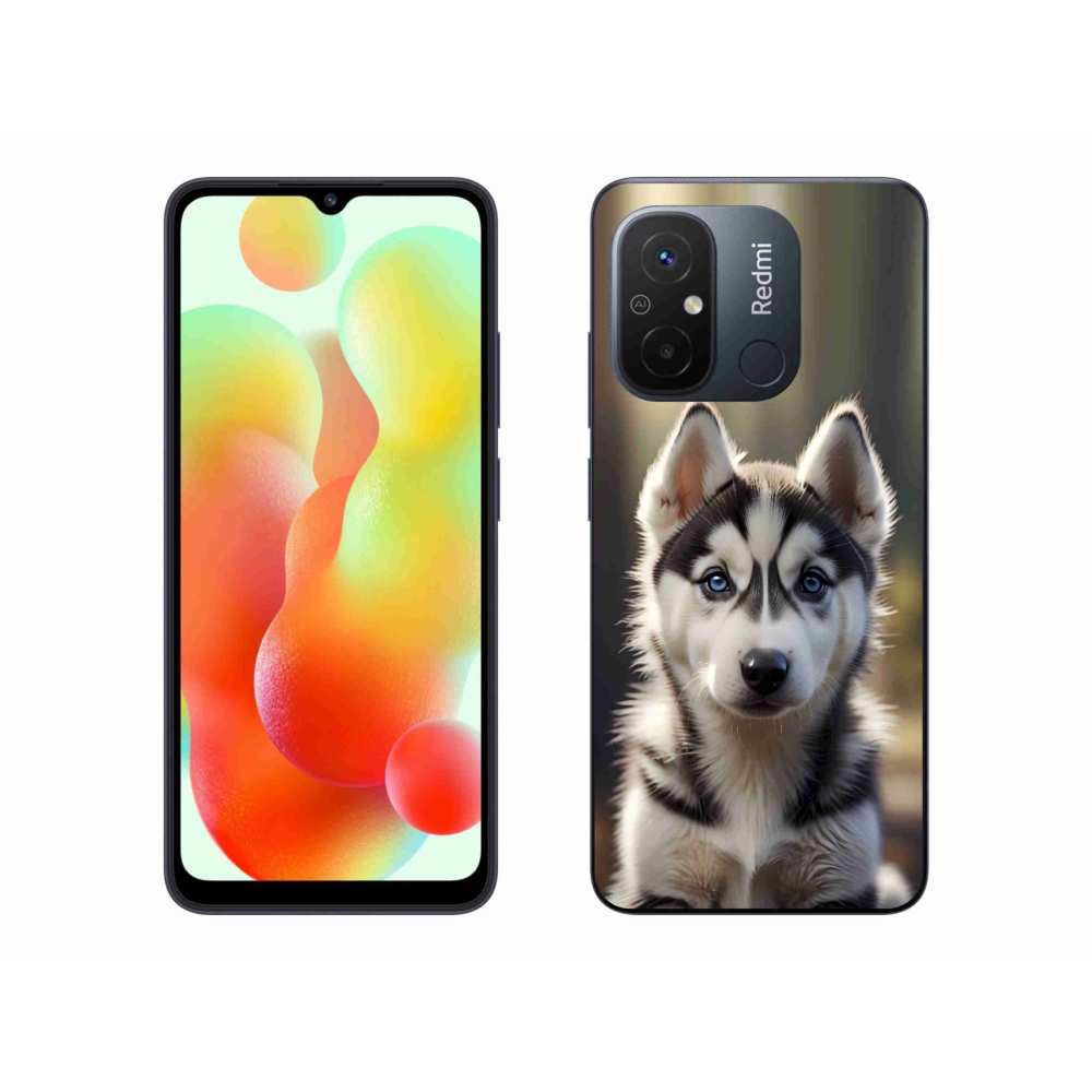 Gélový kryt mmCase na Xiaomi Redmi 12C - roztomilý sibírsky husky