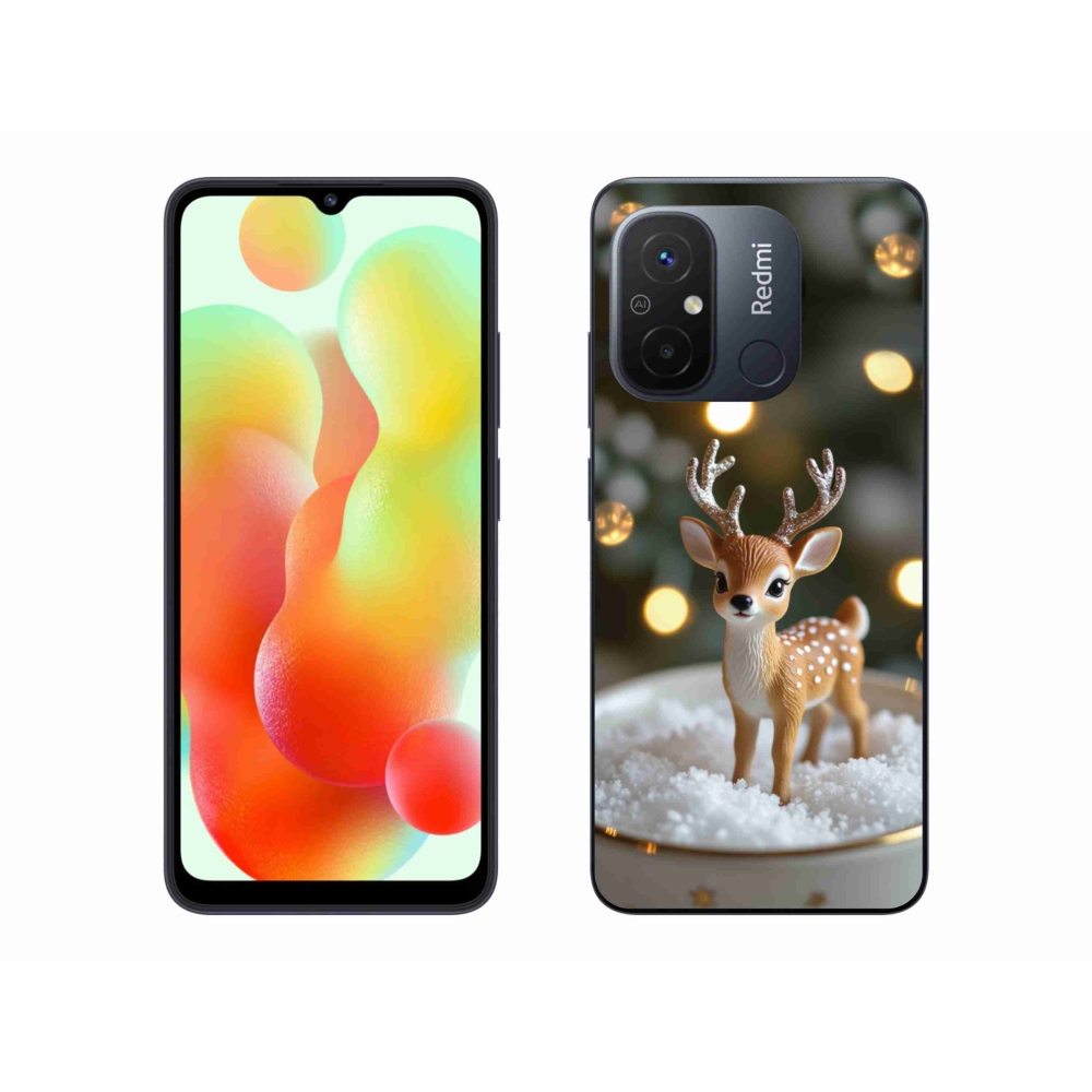 Gélový kryt mmCase na Xiaomi Redmi 12C - roztomilý vianočný jeleň