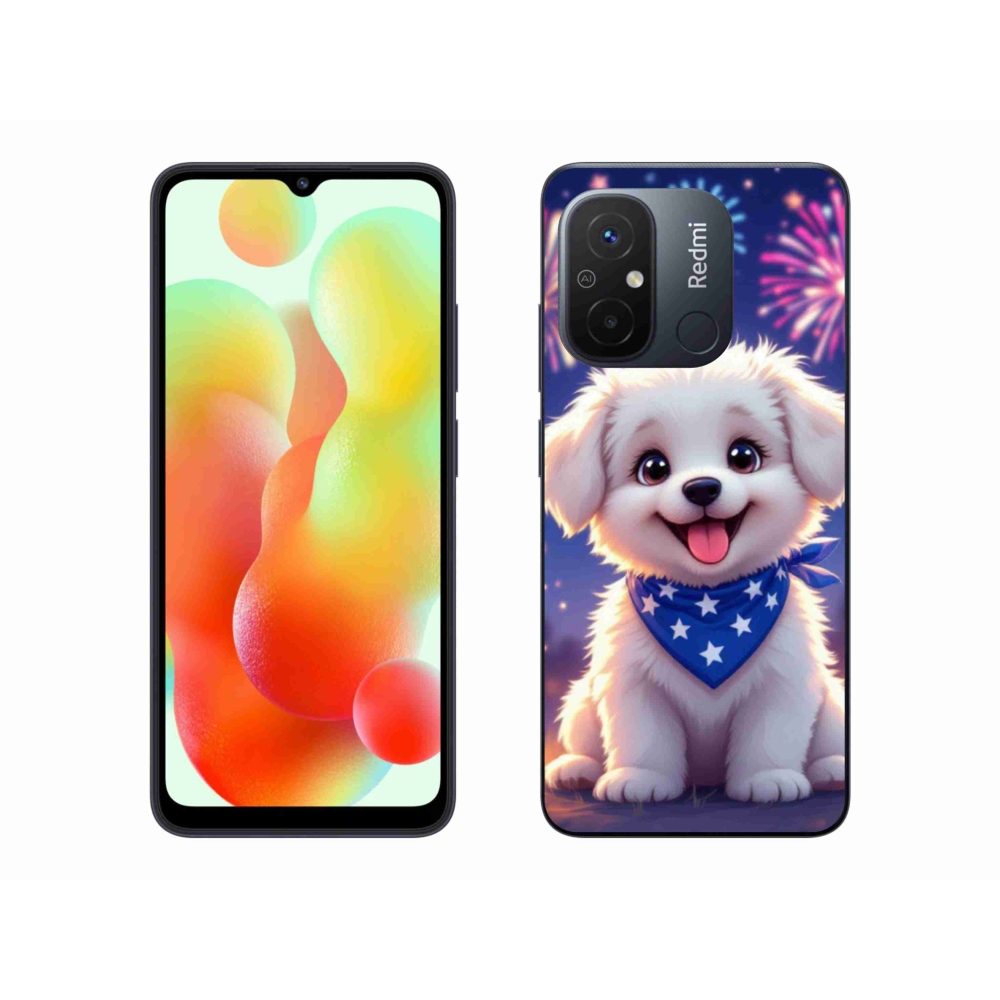Gélový kryt mmCase na Xiaomi Redmi 12C - slávnostné šteňa