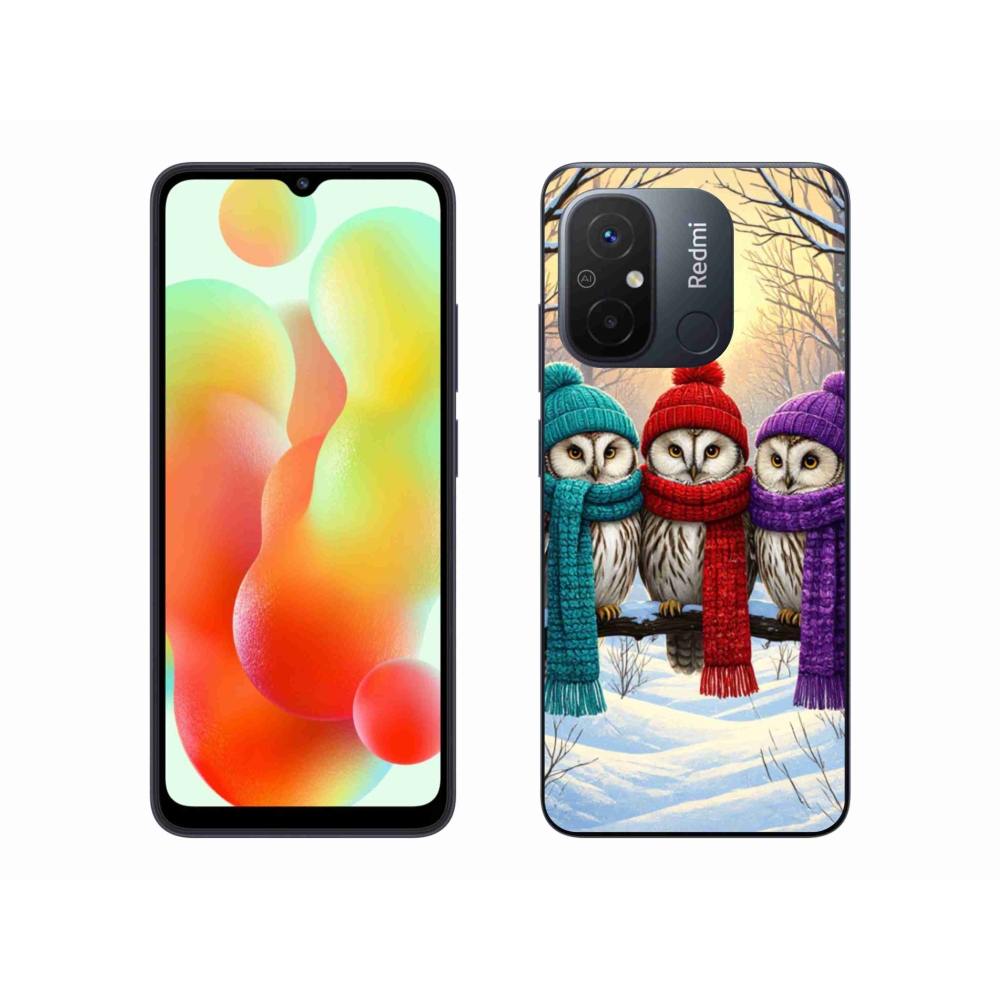 Gélový kryt mmCase na Xiaomi Redmi 12C - soví priatelia