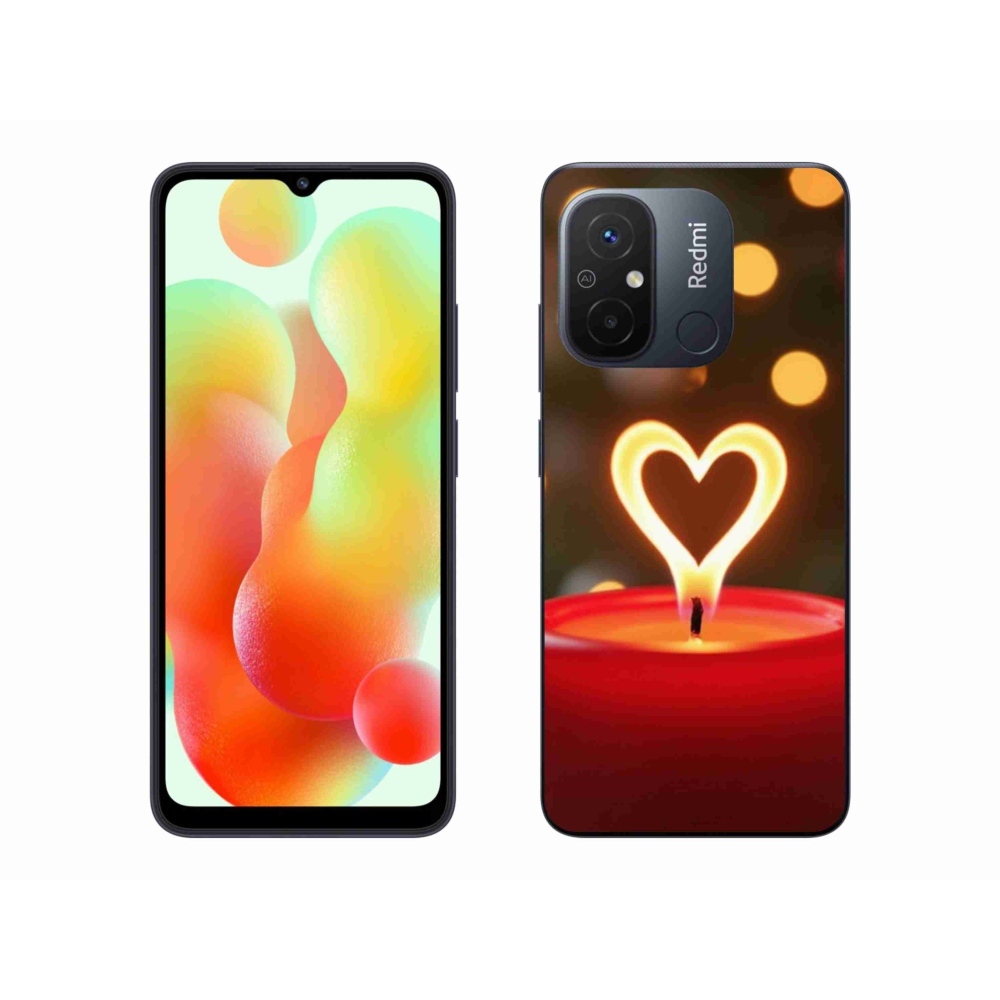 Gélový kryt mmCase na Xiaomi Redmi 12C - srdce z plameňa