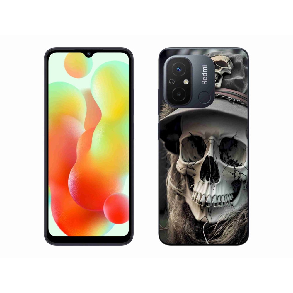 Gélový kryt mmCase na Xiaomi Redmi 12C - temná lebka