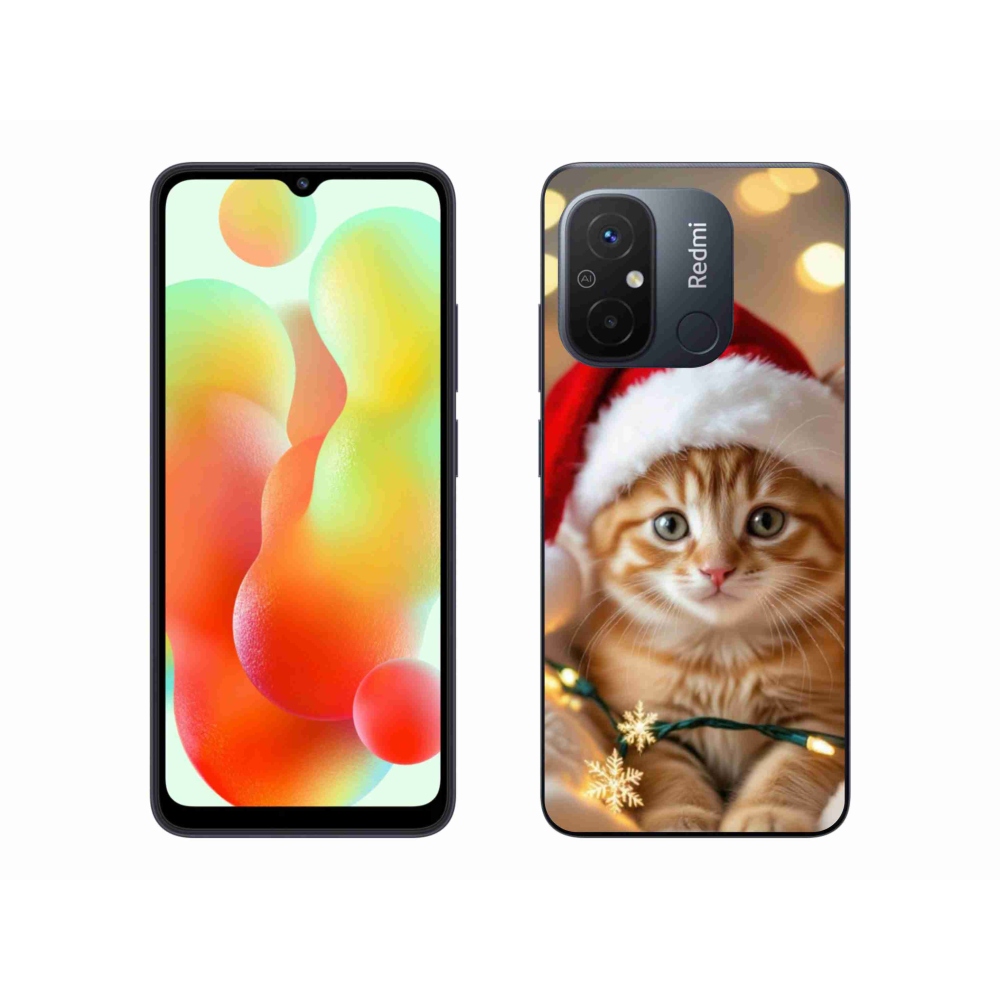 Gélový kryt mmCase na Xiaomi Redmi 12C - vianočné mačiatko