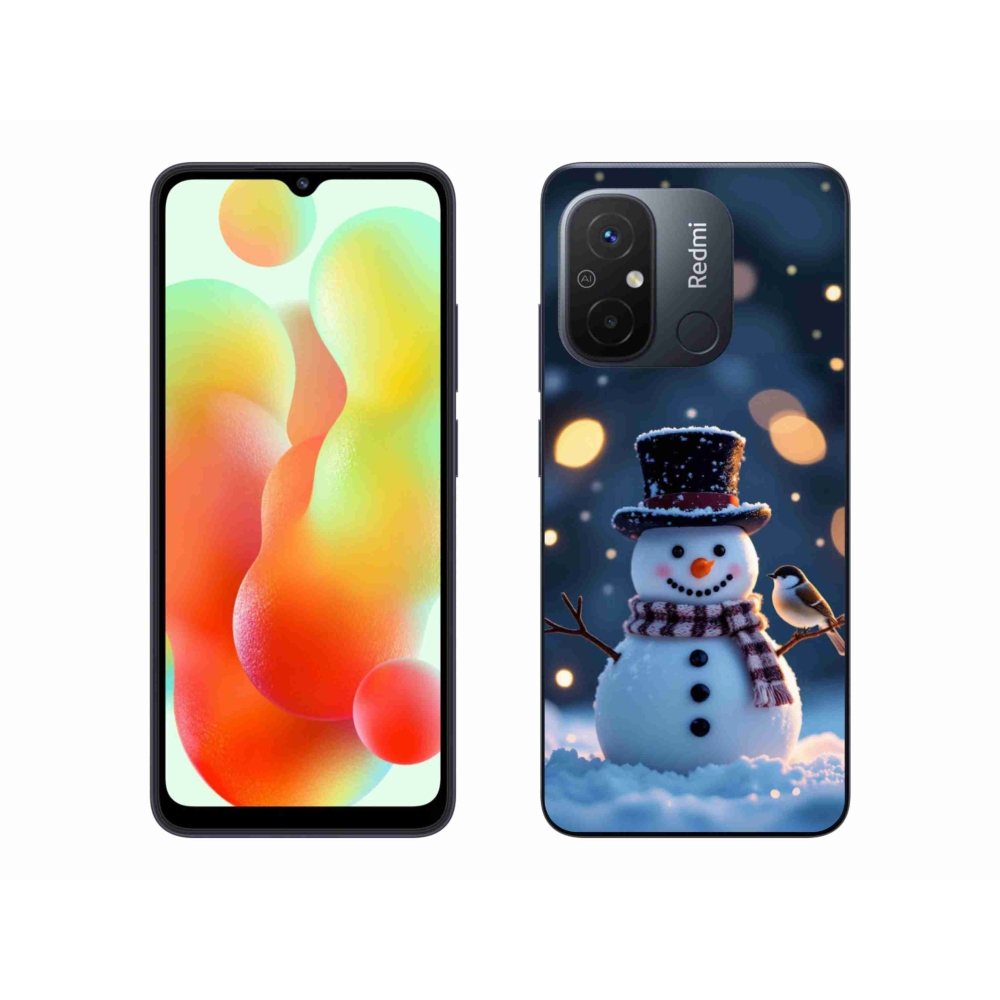 Gélový kryt mmCase na Xiaomi Redmi 12C - vianočný snehuliak