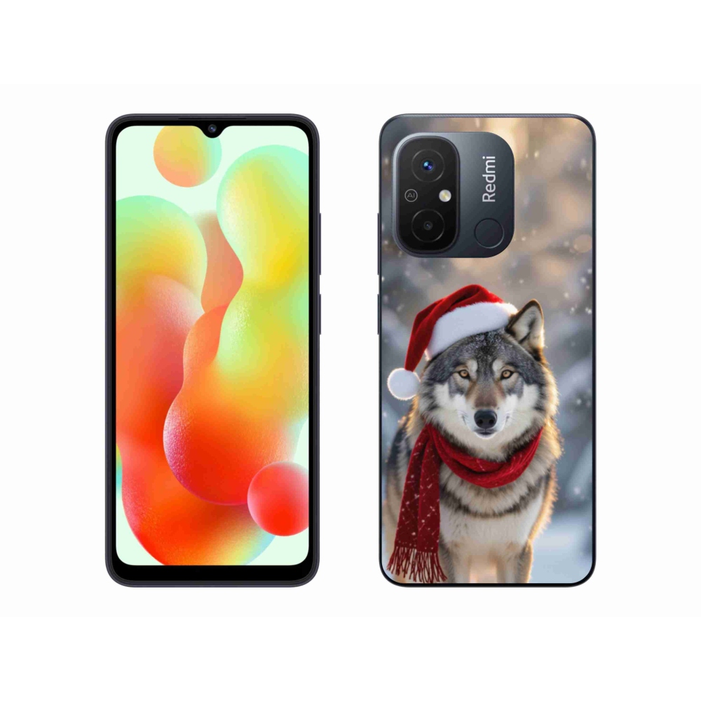 Gélový kryt mmCase na Xiaomi Redmi 12C - vianočný vlk