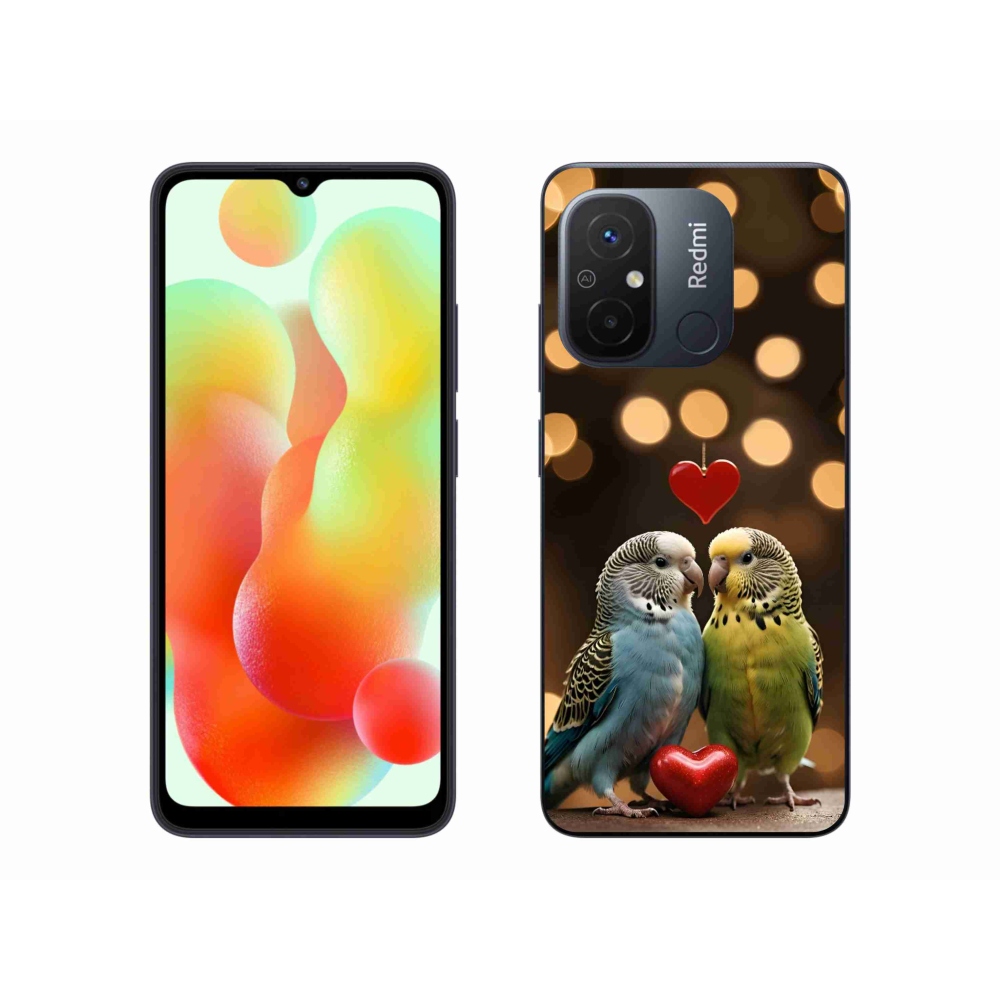 Gélový kryt mmCase na Xiaomi Redmi 12C - zamilovaní papagáje