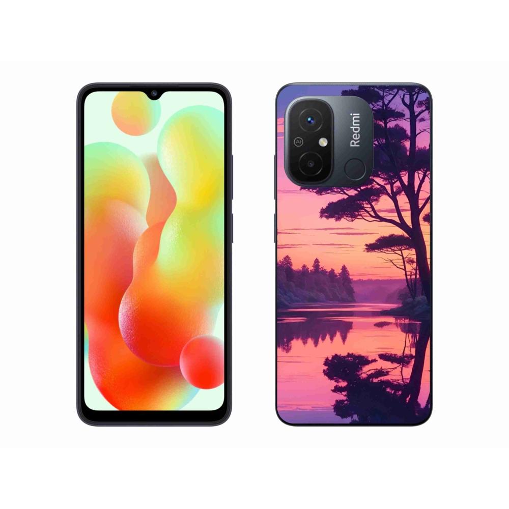 Gélový kryt mmCase na Xiaomi Redmi 12C - západ slnka nad jazerom