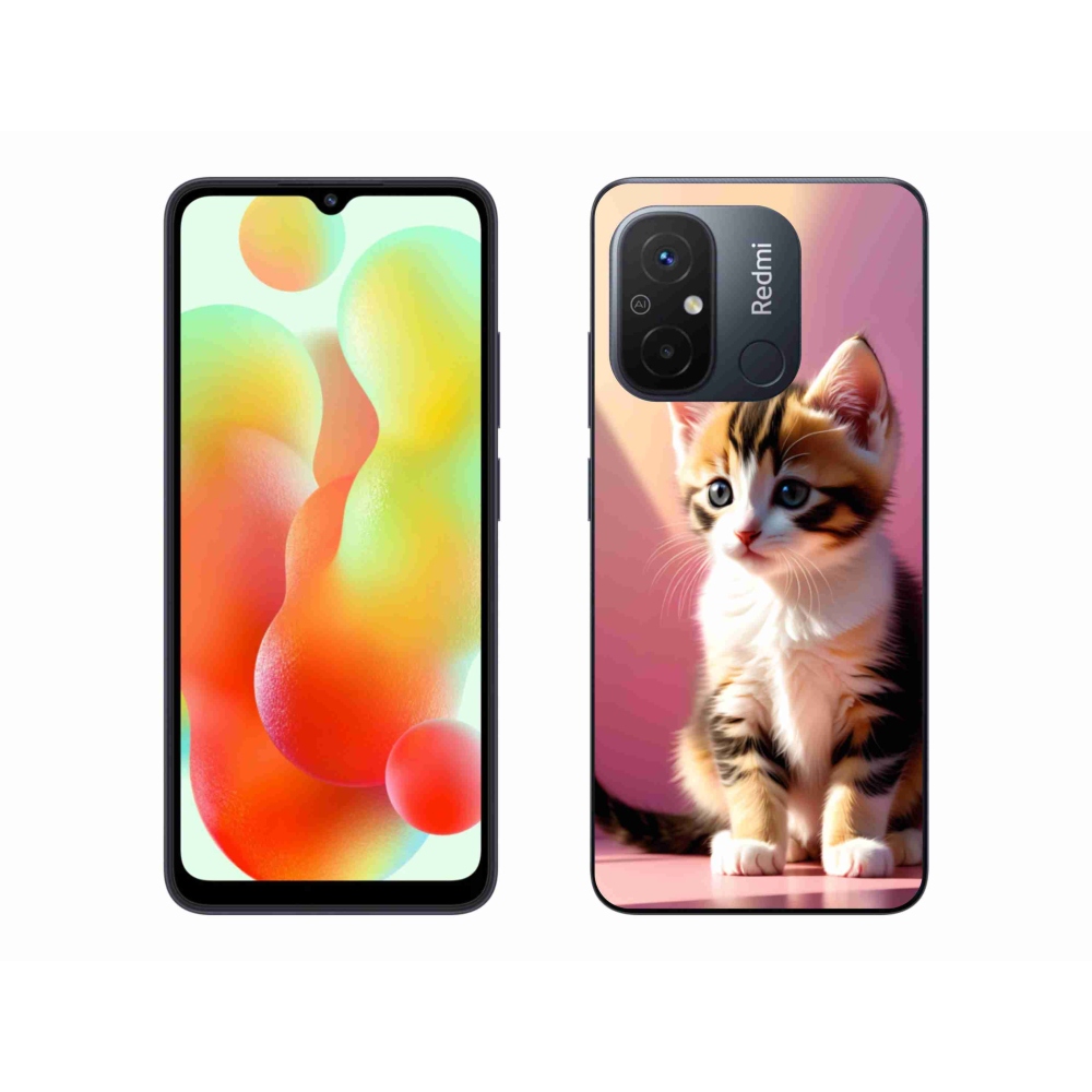 Gélový kryt mmCase na Xiaomi Redmi 12C - zvedavé mačiatko 2