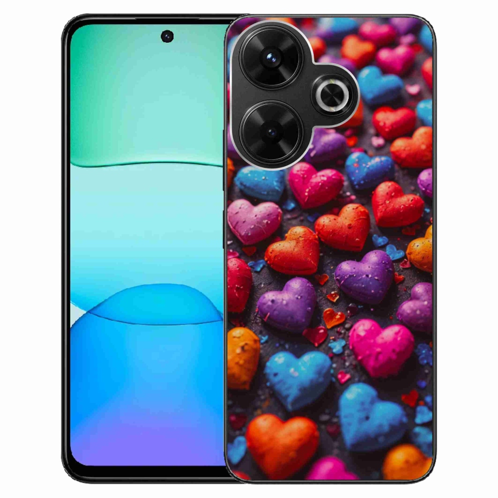 Gélový kryt mmCase na Xiaomi Redmi 13 4G/Poco M6 4G - farebné srdcia