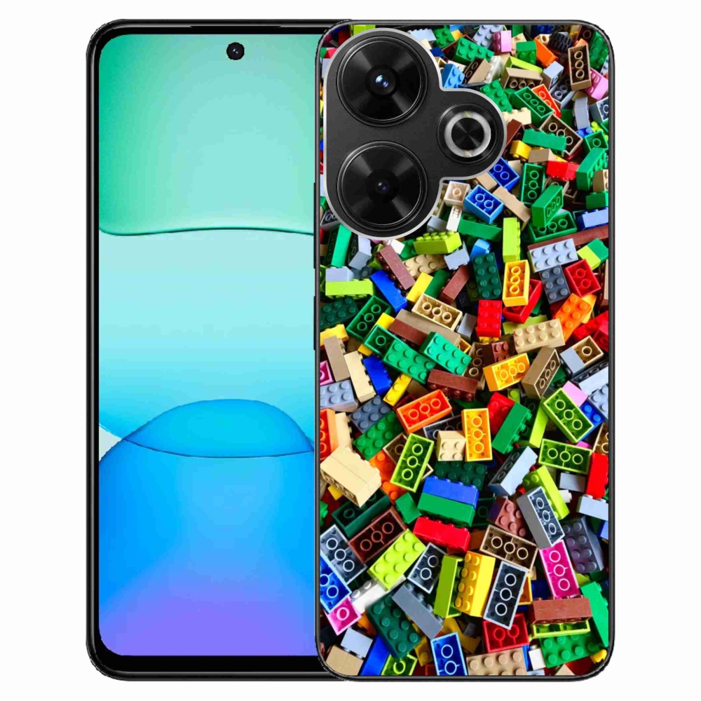 Gélový kryt mmCase na Xiaomi Redmi 13 4G/Poco M6 4G - farebné stavebné kocky