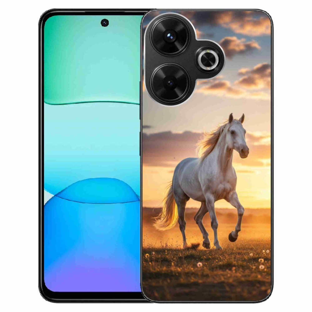Gélový kryt mmCase na Xiaomi Redmi 13 4G/Poco M6 4G - bežiaci biely kôň 2