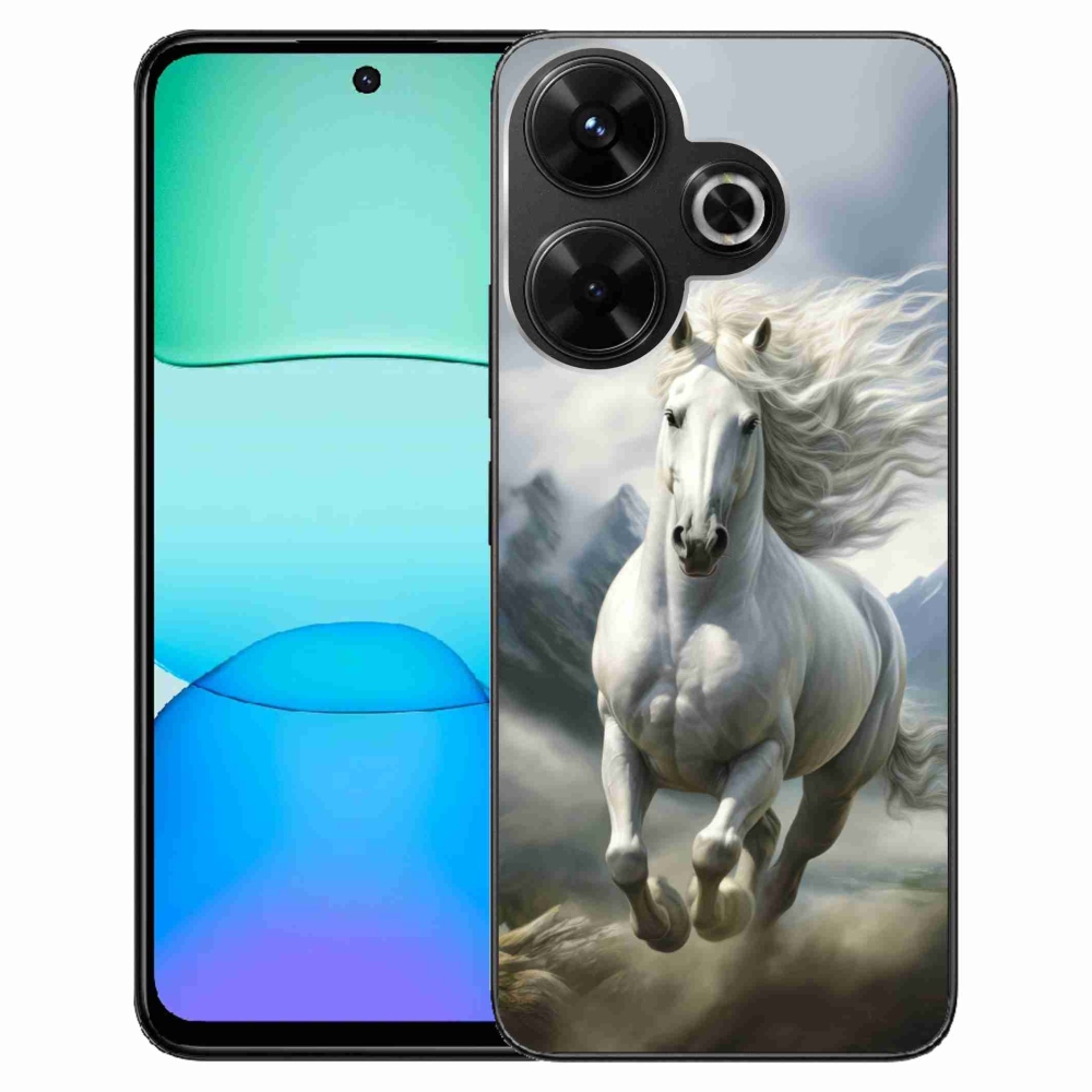 Gélový kryt mmCase na Xiaomi Redmi 13 4G/ Poco M6 4G - bežiaci biely kôň 3