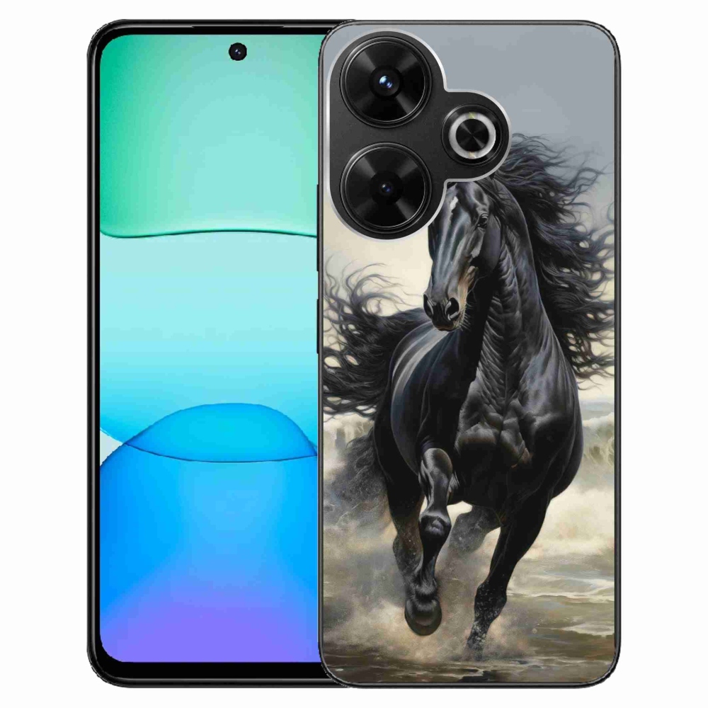 Gélový kryt mmCase na Xiaomi Redmi 13 4G/ Poco M6 4G - bežiaci čierny kôň