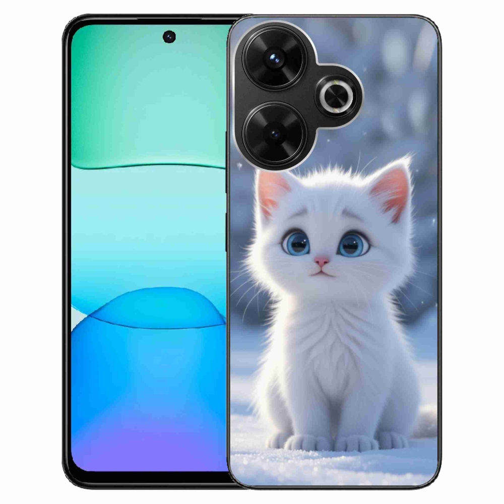 Gélový kryt mmCase na Xiaomi Redmi 13 4G/ Poco M6 4G - biele mačiatko 3