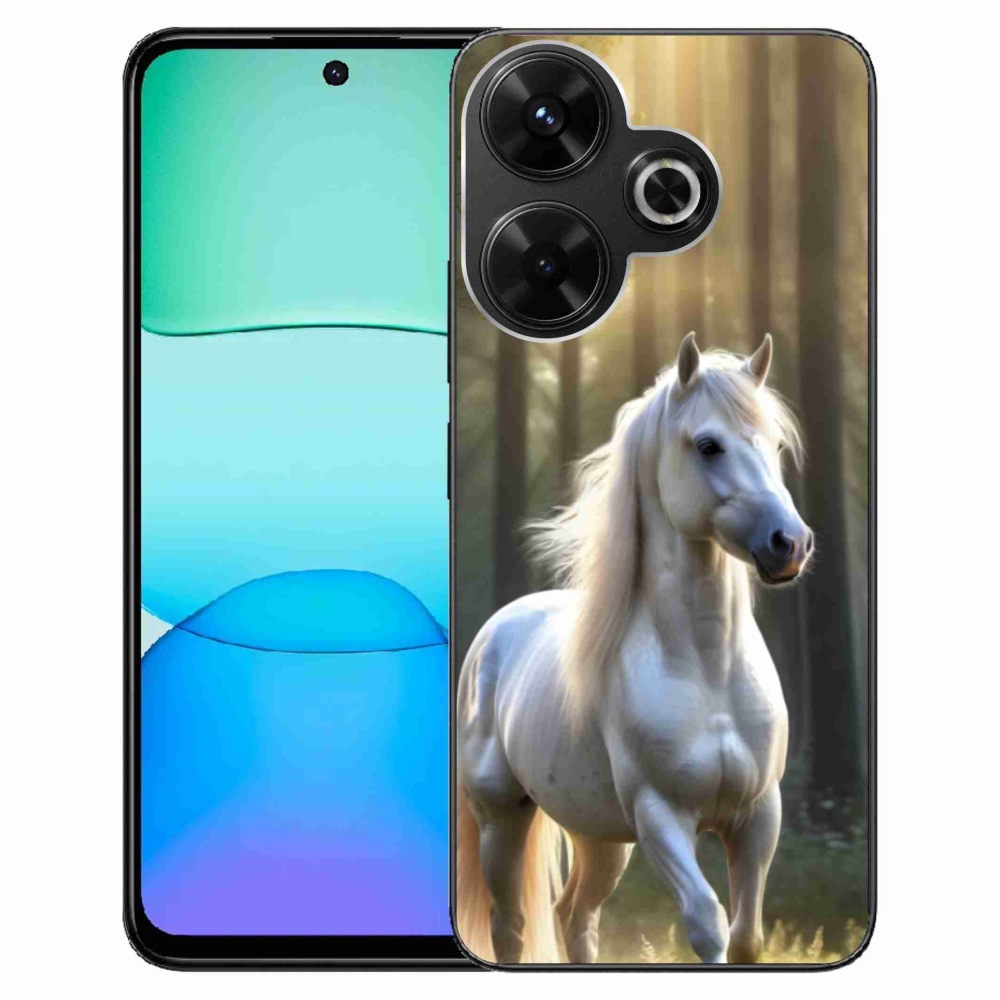 Gélový kryt mmCase na Xiaomi Redmi 13 4G/Poco M6 4G - biely kôň 3